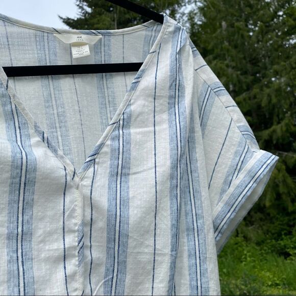 H&M Logg Lagenlook Pullover Striped Blouse - Picture 13 of 16